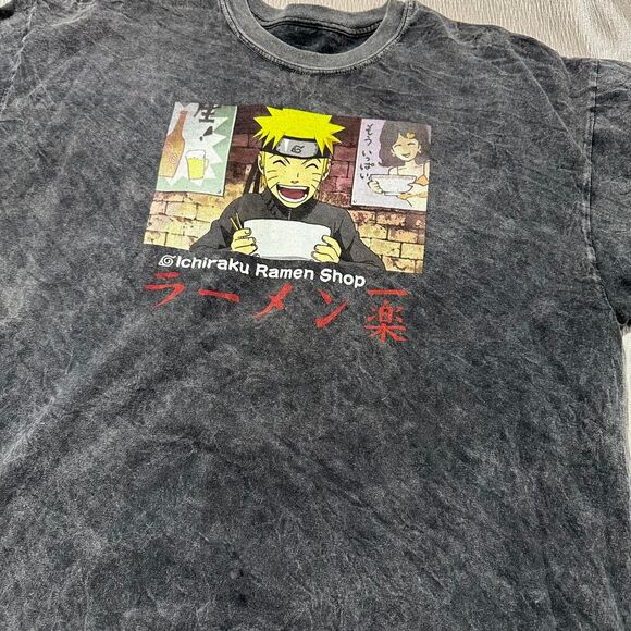 Grey Stone Wash Naruto ramen tshirt XL - Picture 2 of 5